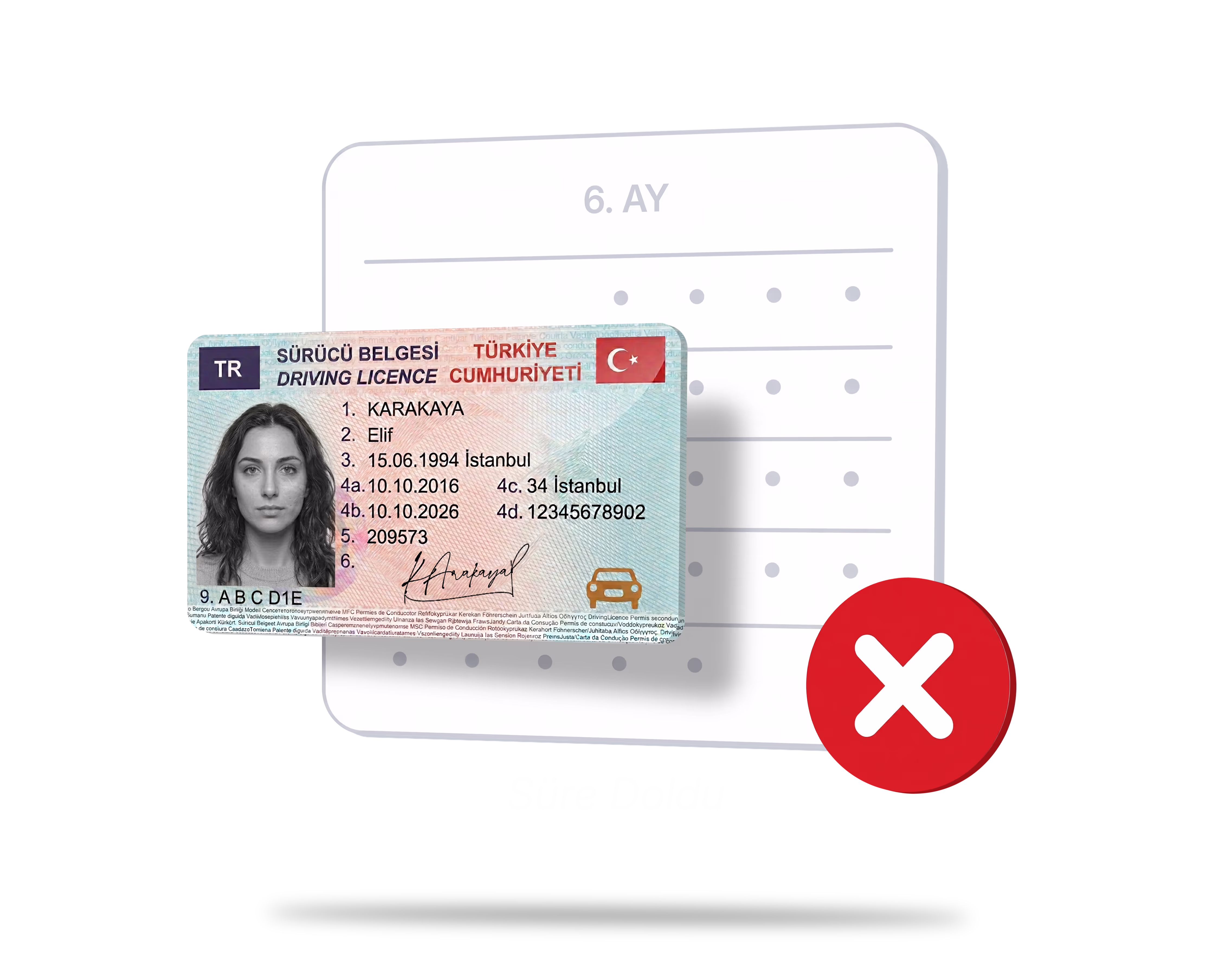 Türk ehliyeti 6 ay kuralı